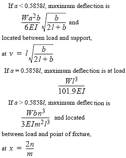 Deflection at Load Equation