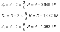 Thread Equations ISO 724