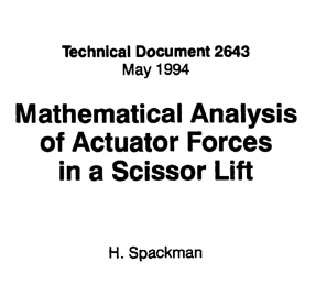Mathematical Analysis of Scissor Lift
