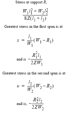 Beam Stress at Critical Locations/Points 