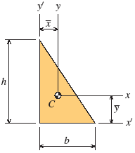 Section Area Moment of Inertia Properties Partial Triangle