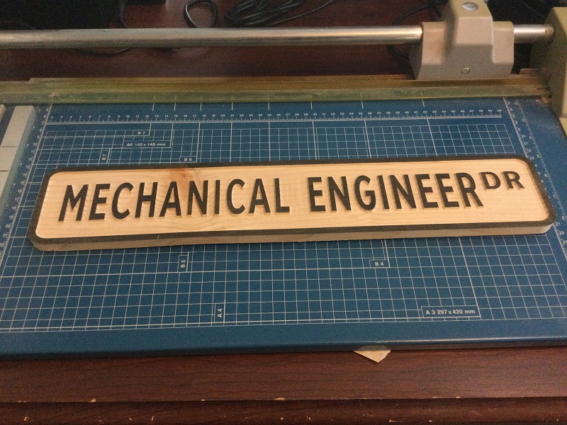 Mechanical Engineer Rustic Street Sign Barn Black