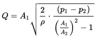 Mass flow rate equation