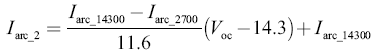Interpolation Equation 2 for Arcing Current