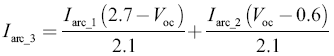 Interpolation Equation 3 for Arcing Current