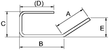 Open Rectangle Formed Rebar Center Line Length Equation and Calculator