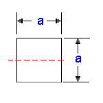 Section Area Moment of Inertia Properties Square At Center