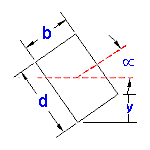 Section Area Moment of Inertia Properties Rectangle At Angle