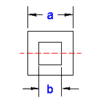 Section Area Moment of Inertia Properties Square Tube At Center