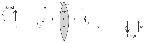 Thin Double Convex Lens Optical Equations