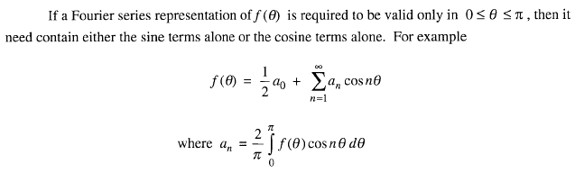 Fourier Series Half Range