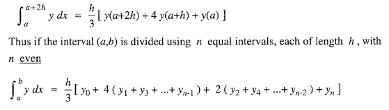 Numerical Analysis Simpson's Rule