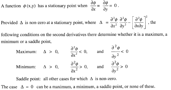 Partial Differentiation Stationary Points