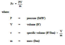 pecific P-V energy Formula