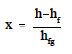 Math relationship for P-h diagram