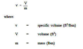 Specific Volume of Substance Formula