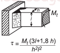 Weld Stress for Moment Applied to Rectangular Beam Equation and Calculator.